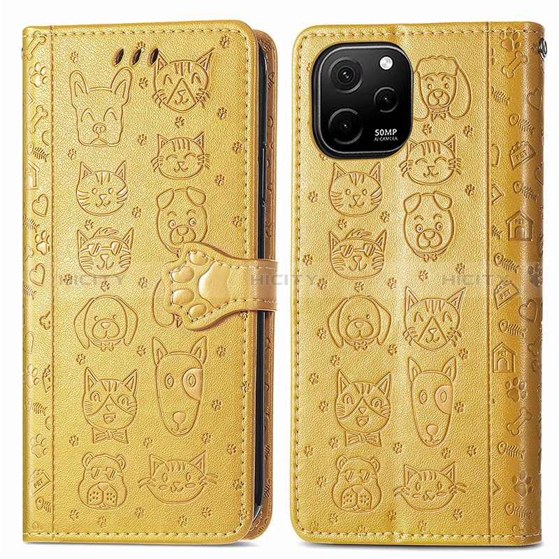 Coque Portefeuille Motif Fantaisie Livre Cuir Etui Clapet S03D pour Huawei Nova Y61 Plus