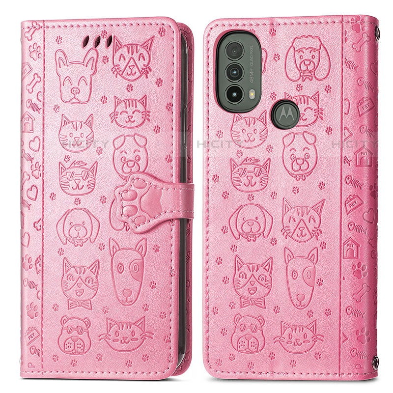 Coque Portefeuille Motif Fantaisie Livre Cuir Etui Clapet S03D pour Motorola Moto E30 Plus