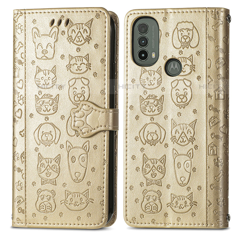 Coque Portefeuille Motif Fantaisie Livre Cuir Etui Clapet S03D pour Motorola Moto E30 Plus