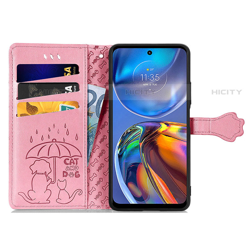 Coque Portefeuille Motif Fantaisie Livre Cuir Etui Clapet S03D pour Motorola Moto E32 Plus