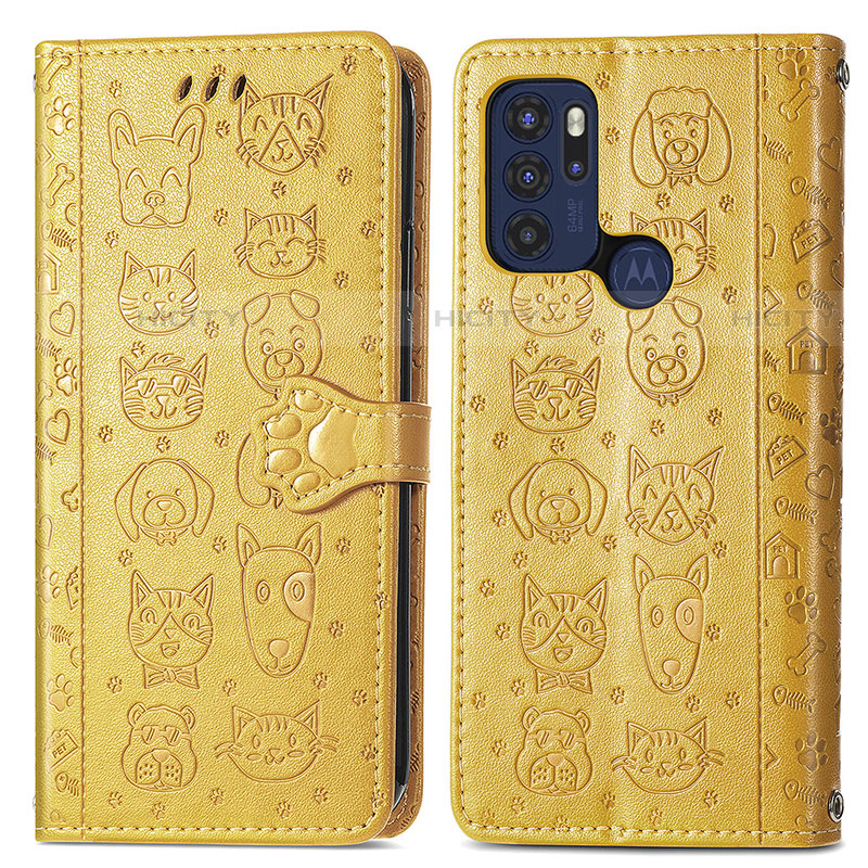 Coque Portefeuille Motif Fantaisie Livre Cuir Etui Clapet S03D pour Motorola Moto G60s Plus