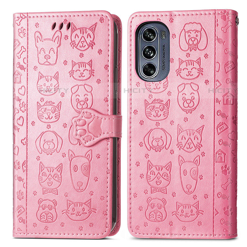 Coque Portefeuille Motif Fantaisie Livre Cuir Etui Clapet S03D pour Motorola Moto G62 5G Plus