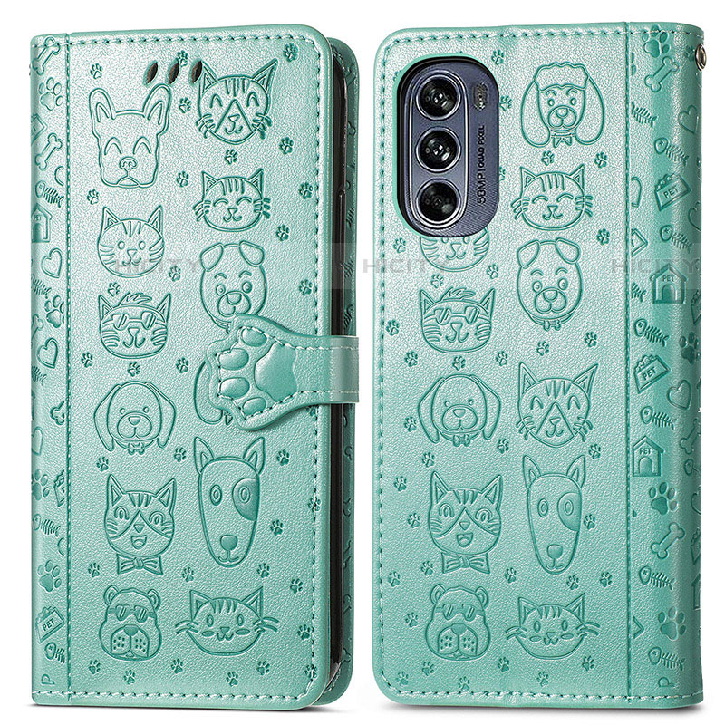 Coque Portefeuille Motif Fantaisie Livre Cuir Etui Clapet S03D pour Motorola Moto G62 5G Plus