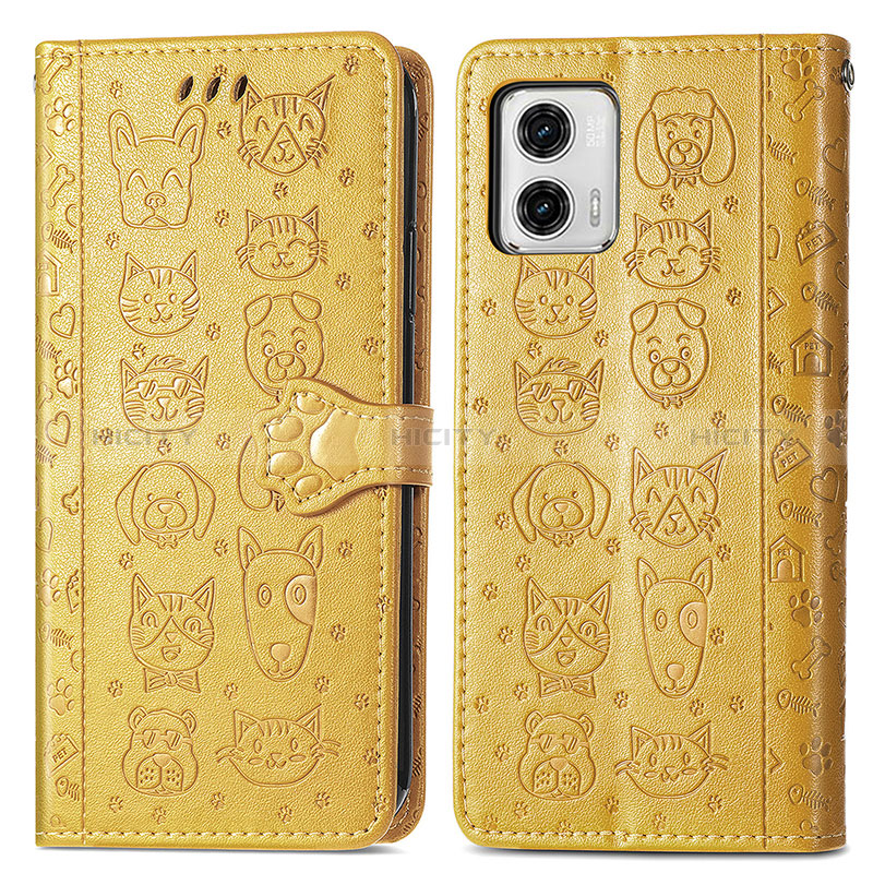 Coque Portefeuille Motif Fantaisie Livre Cuir Etui Clapet S03D pour Motorola Moto G73 5G Plus