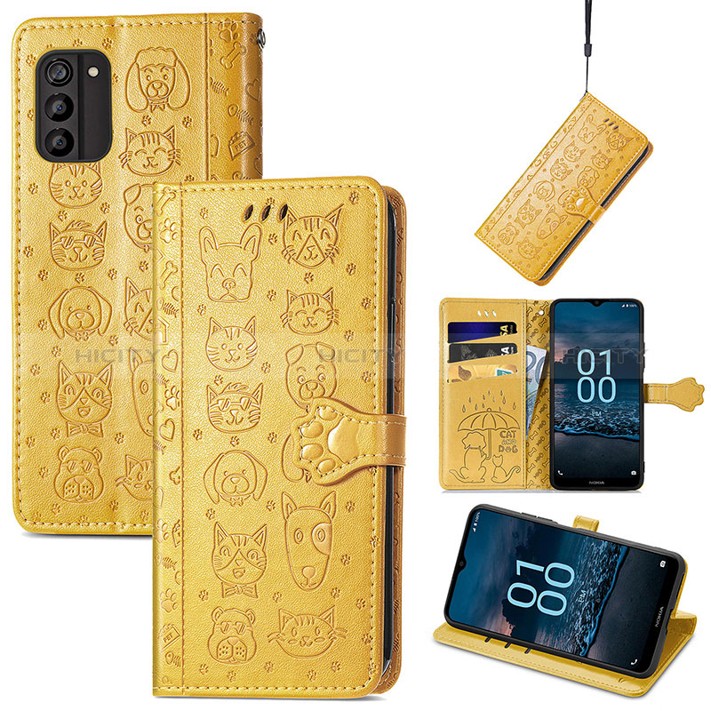 Coque Portefeuille Motif Fantaisie Livre Cuir Etui Clapet S03D pour Nokia G100 Plus