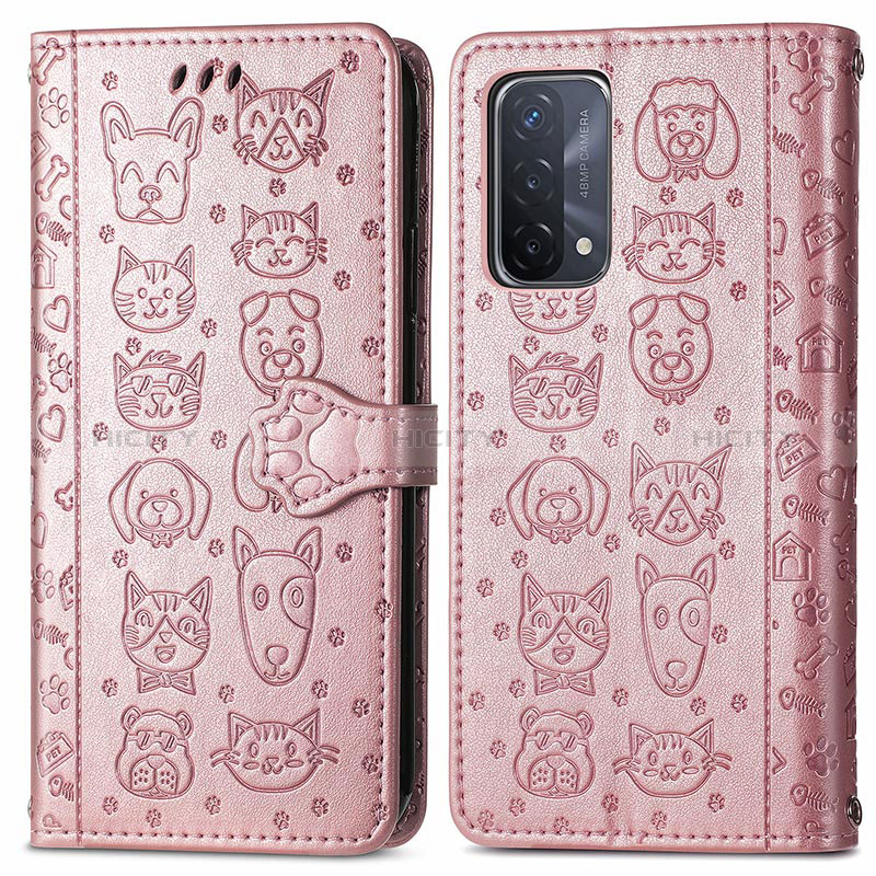 Coque Portefeuille Motif Fantaisie Livre Cuir Etui Clapet S03D pour Oppo A54 5G Plus