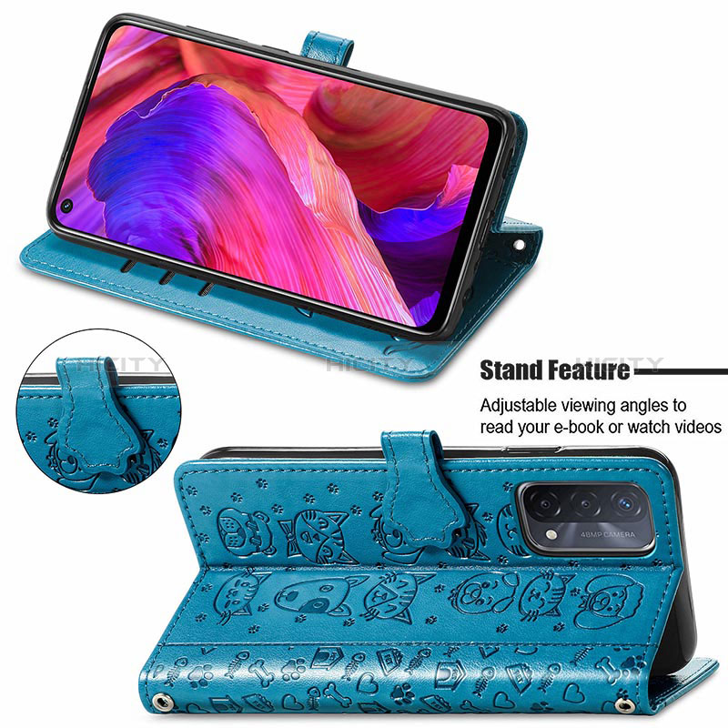 Coque Portefeuille Motif Fantaisie Livre Cuir Etui Clapet S03D pour Oppo A74 5G Plus