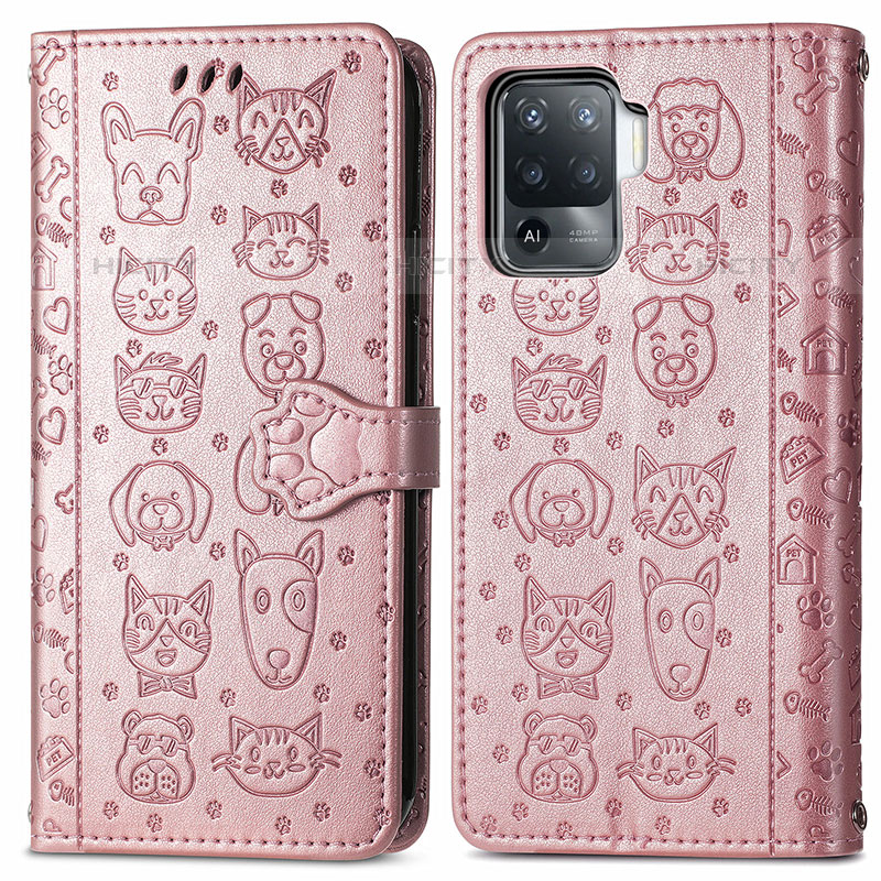 Coque Portefeuille Motif Fantaisie Livre Cuir Etui Clapet S03D pour Oppo F19 Pro Plus