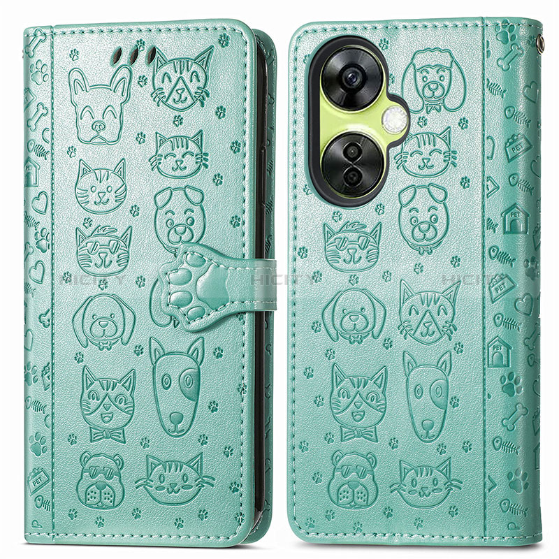 Coque Portefeuille Motif Fantaisie Livre Cuir Etui Clapet S03D pour Oppo K11x 5G Vert Plus