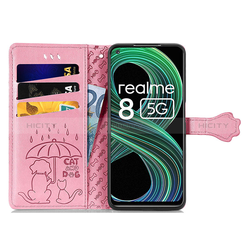 Coque Portefeuille Motif Fantaisie Livre Cuir Etui Clapet S03D pour Realme 8 5G Plus