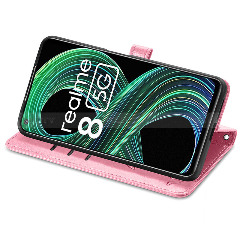 Coque Portefeuille Motif Fantaisie Livre Cuir Etui Clapet S03D pour Realme 8 5G Plus