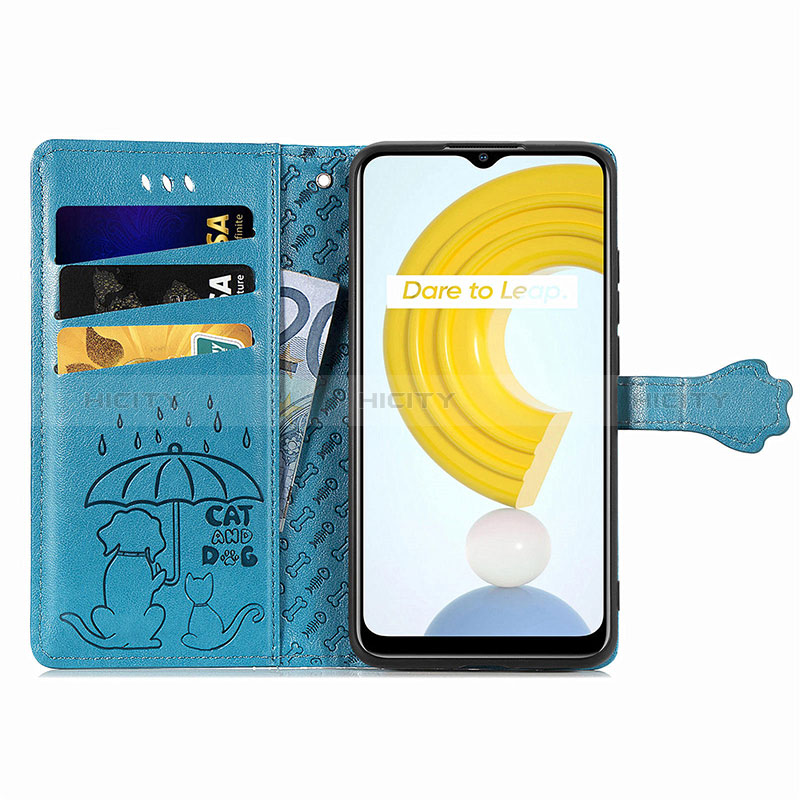 Coque Portefeuille Motif Fantaisie Livre Cuir Etui Clapet S03D pour Realme C21Y Plus