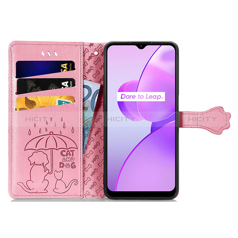 Coque Portefeuille Motif Fantaisie Livre Cuir Etui Clapet S03D pour Realme C31 Plus