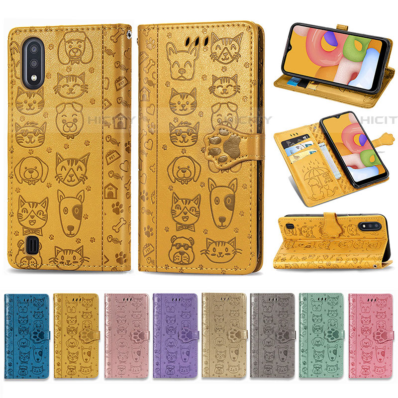 Coque Portefeuille Motif Fantaisie Livre Cuir Etui Clapet S03D pour Samsung Galaxy A01 SM-A015 Plus