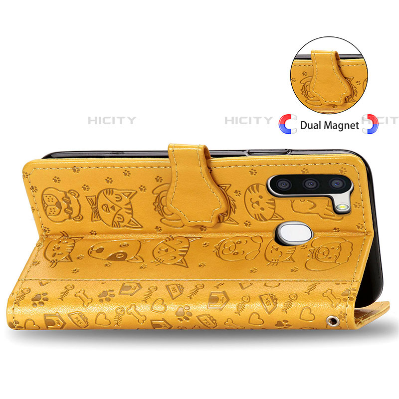 Coque Portefeuille Motif Fantaisie Livre Cuir Etui Clapet S03D pour Samsung Galaxy A21 European Plus