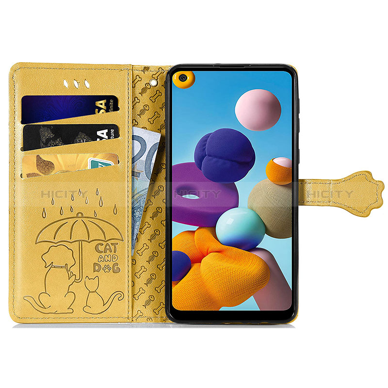 Coque Portefeuille Motif Fantaisie Livre Cuir Etui Clapet S03D pour Samsung Galaxy A21 Plus