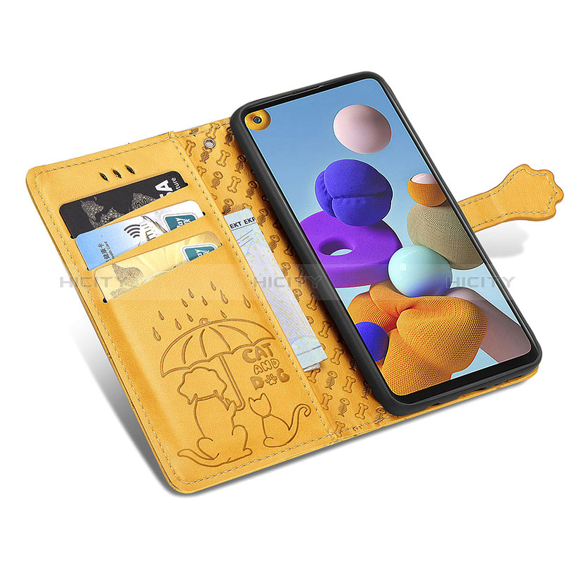 Coque Portefeuille Motif Fantaisie Livre Cuir Etui Clapet S03D pour Samsung Galaxy A21s Plus