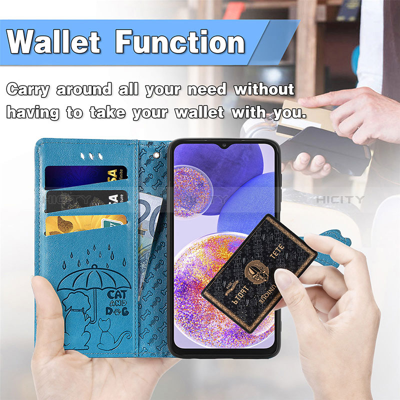 Coque Portefeuille Motif Fantaisie Livre Cuir Etui Clapet S03D pour Samsung Galaxy A23 5G Plus