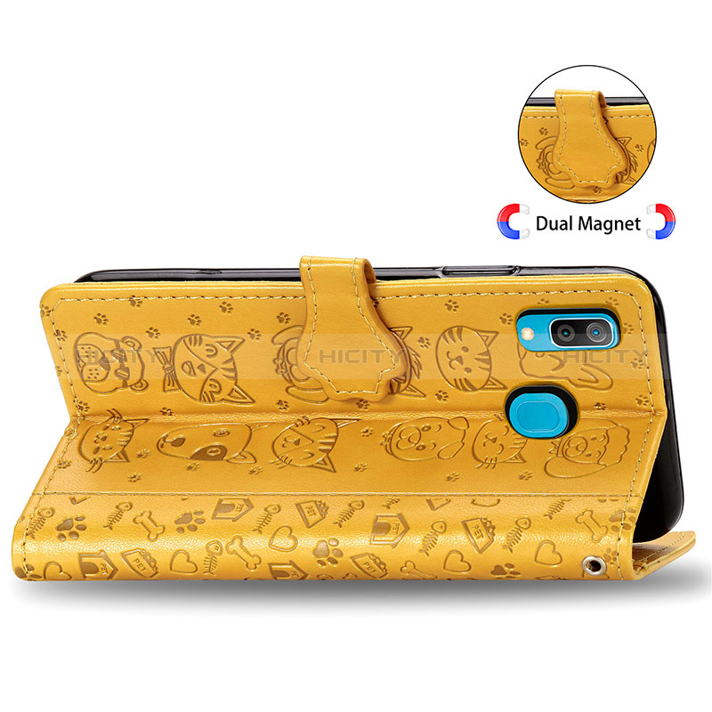 Coque Portefeuille Motif Fantaisie Livre Cuir Etui Clapet S03D pour Samsung Galaxy A30 Plus