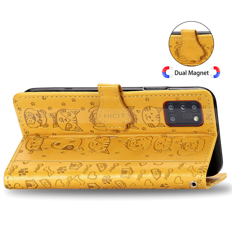 Coque Portefeuille Motif Fantaisie Livre Cuir Etui Clapet S03D pour Samsung Galaxy A31 Plus