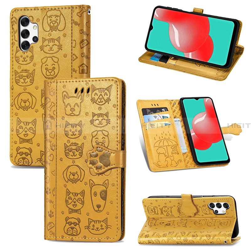 Coque Portefeuille Motif Fantaisie Livre Cuir Etui Clapet S03D pour Samsung Galaxy A32 4G Plus