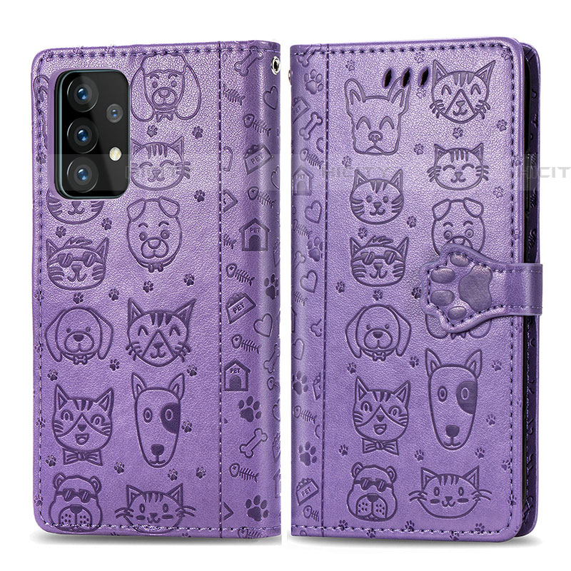 Coque Portefeuille Motif Fantaisie Livre Cuir Etui Clapet S03D pour Samsung Galaxy A52 4G Plus