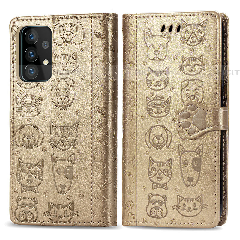 Coque Portefeuille Motif Fantaisie Livre Cuir Etui Clapet S03D pour Samsung Galaxy A52 5G Plus