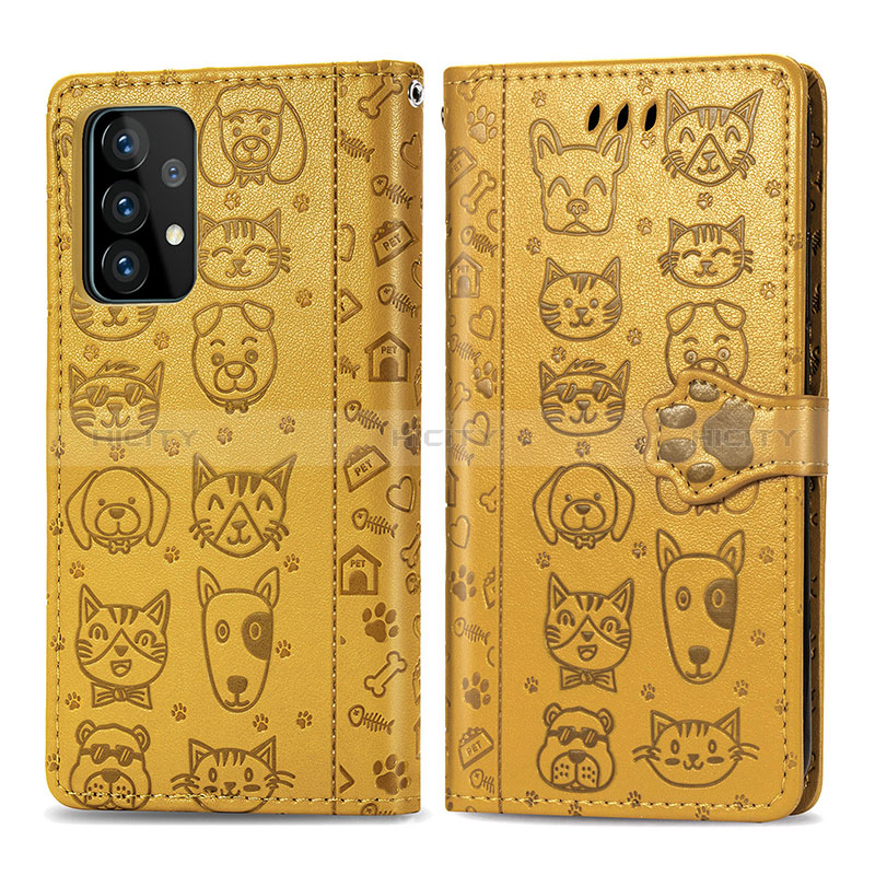 Coque Portefeuille Motif Fantaisie Livre Cuir Etui Clapet S03D pour Samsung Galaxy A52s 5G Plus