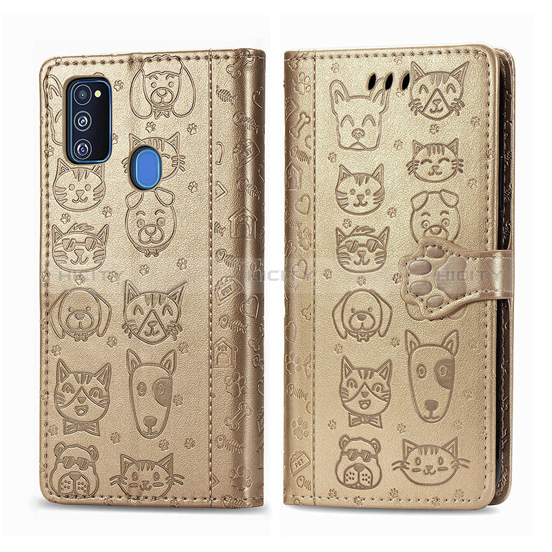 Coque Portefeuille Motif Fantaisie Livre Cuir Etui Clapet S03D pour Samsung Galaxy M30s Plus