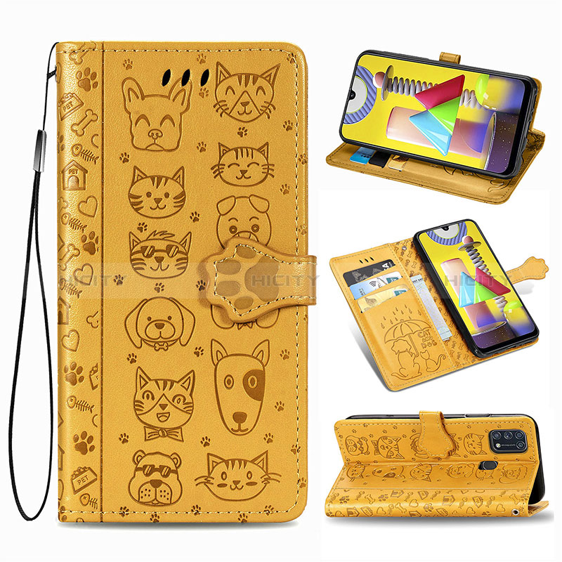 Coque Portefeuille Motif Fantaisie Livre Cuir Etui Clapet S03D pour Samsung Galaxy M31 Prime Edition Plus