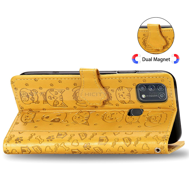 Coque Portefeuille Motif Fantaisie Livre Cuir Etui Clapet S03D pour Samsung Galaxy M31 Prime Edition Plus