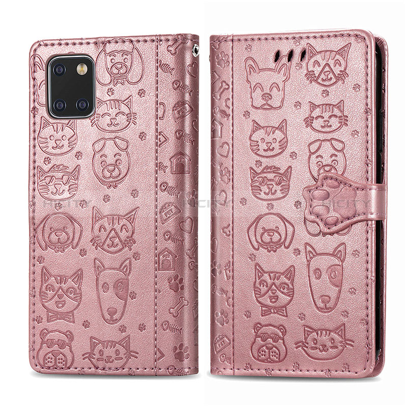 Coque Portefeuille Motif Fantaisie Livre Cuir Etui Clapet S03D pour Samsung Galaxy M60s Rose Plus