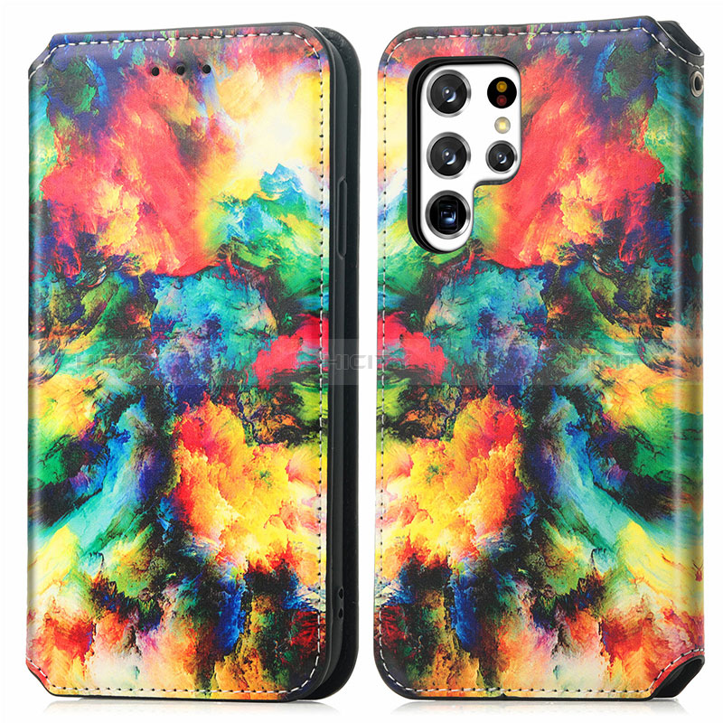 Coque Portefeuille Motif Fantaisie Livre Cuir Etui Clapet S03D pour Samsung Galaxy S24 Ultra 5G Mixte Plus