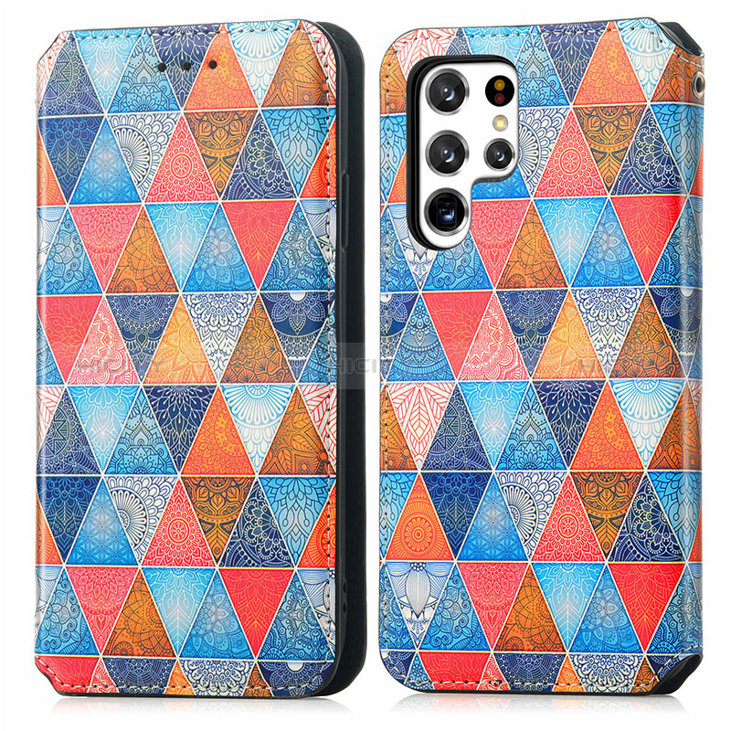 Coque Portefeuille Motif Fantaisie Livre Cuir Etui Clapet S03D pour Samsung Galaxy S24 Ultra 5G Plus