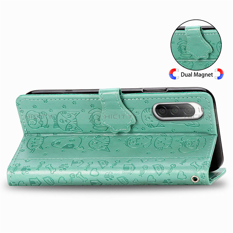 Coque Portefeuille Motif Fantaisie Livre Cuir Etui Clapet S03D pour Sony Xperia 10 II Plus