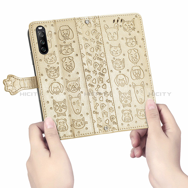 Coque Portefeuille Motif Fantaisie Livre Cuir Etui Clapet S03D pour Sony Xperia 10 III SOG04 Plus