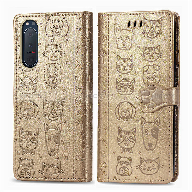 Coque Portefeuille Motif Fantaisie Livre Cuir Etui Clapet S03D pour Sony Xperia 5 II Plus