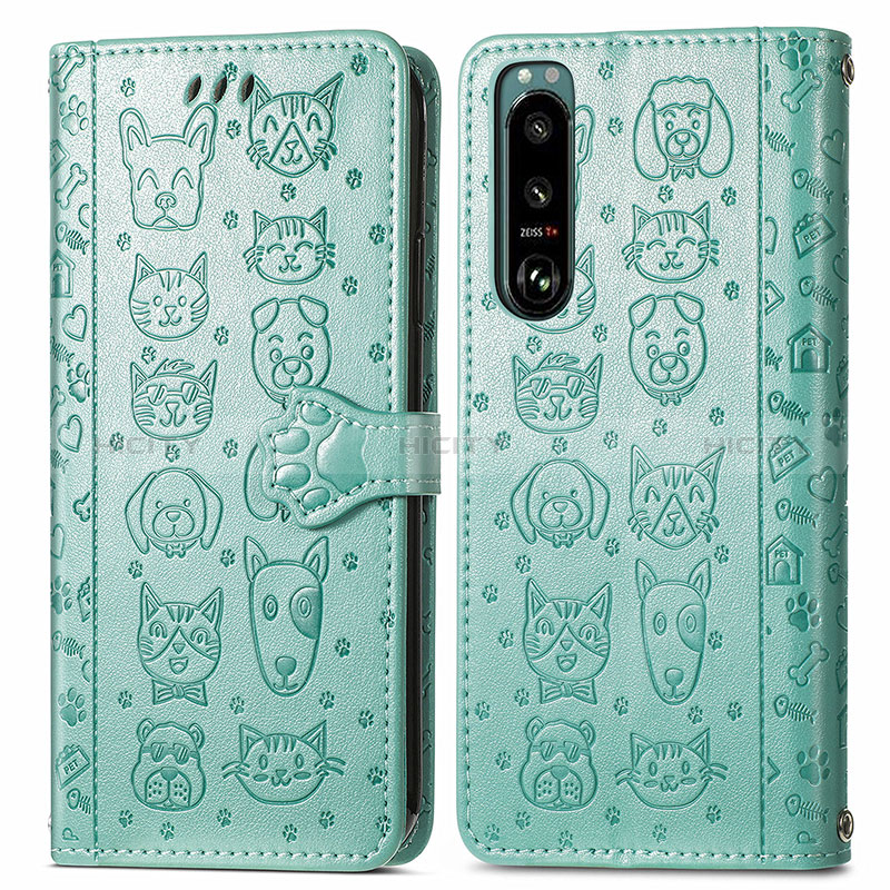 Coque Portefeuille Motif Fantaisie Livre Cuir Etui Clapet S03D pour Sony Xperia 5 III SO-53B Plus