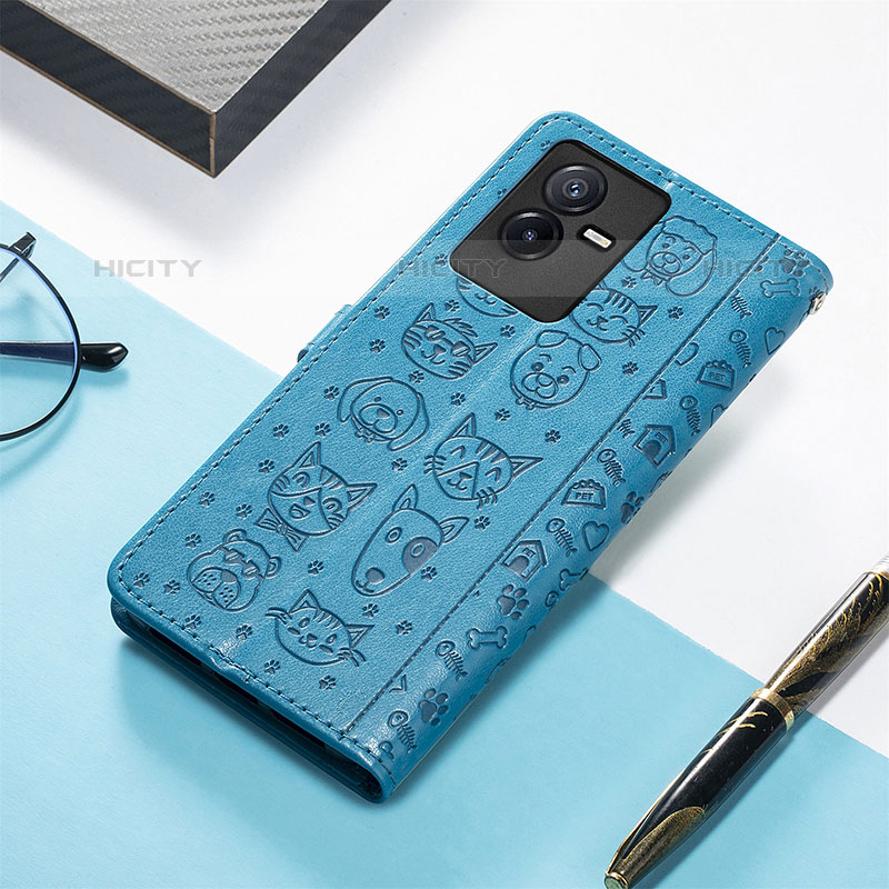 Coque Portefeuille Motif Fantaisie Livre Cuir Etui Clapet S03D pour Vivo iQOO Z6x Plus