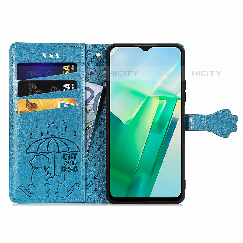 Coque Portefeuille Motif Fantaisie Livre Cuir Etui Clapet S03D pour Vivo iQOO Z6x Plus