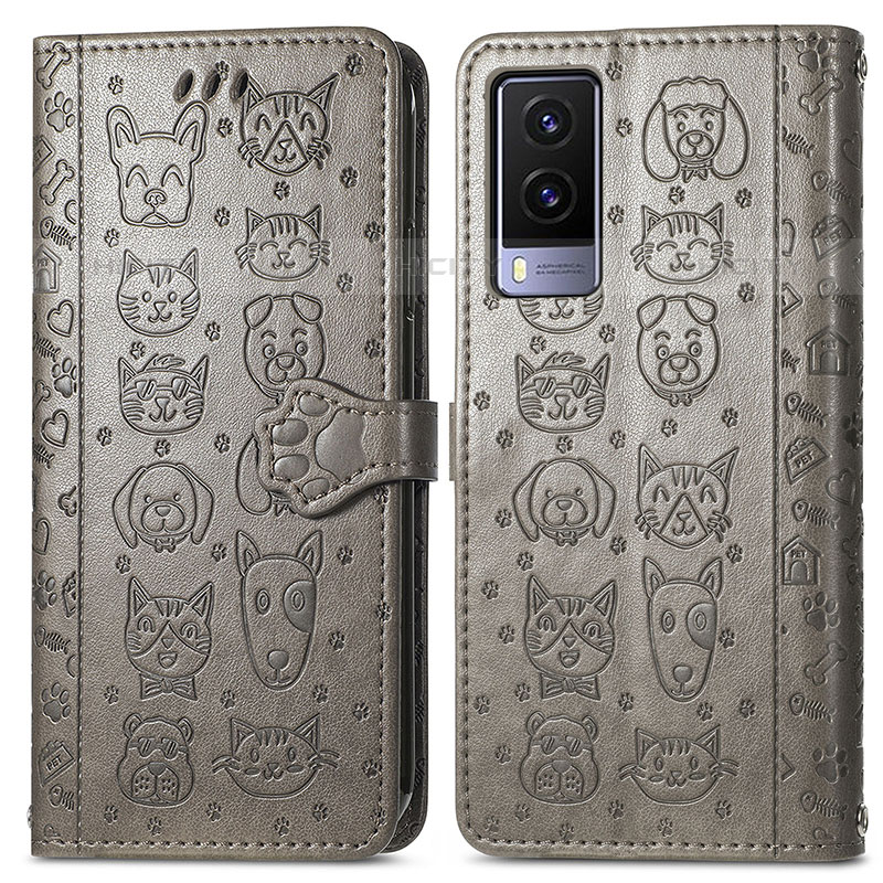 Coque Portefeuille Motif Fantaisie Livre Cuir Etui Clapet S03D pour Vivo V21e 5G Plus