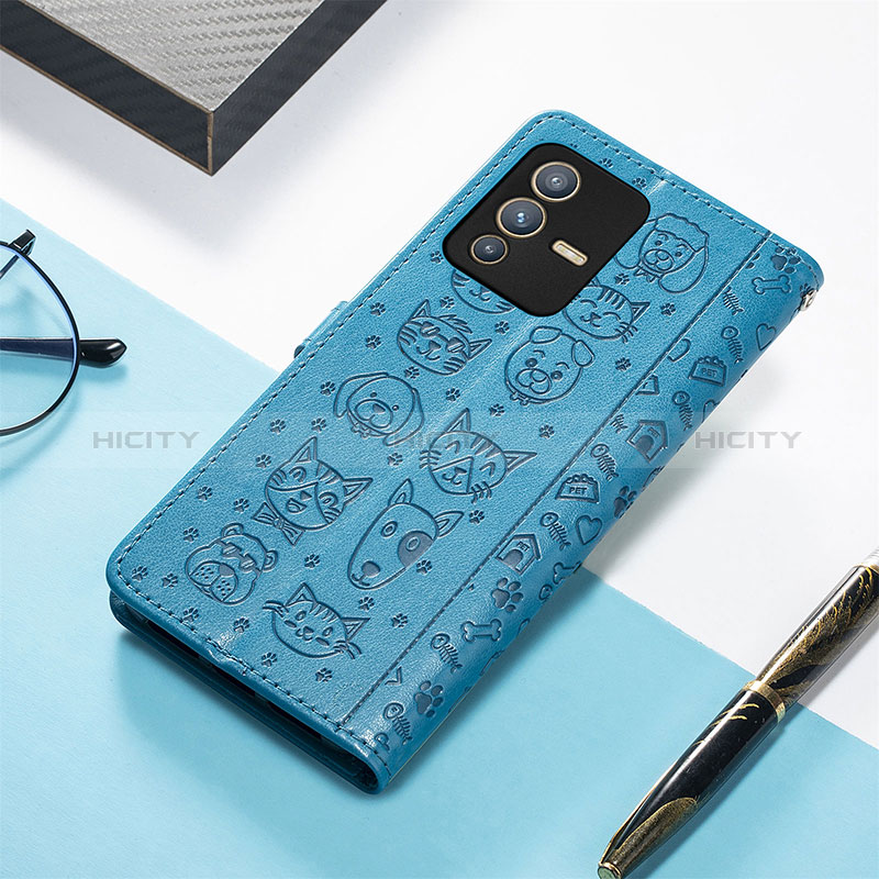 Coque Portefeuille Motif Fantaisie Livre Cuir Etui Clapet S03D pour Vivo V23 5G Plus