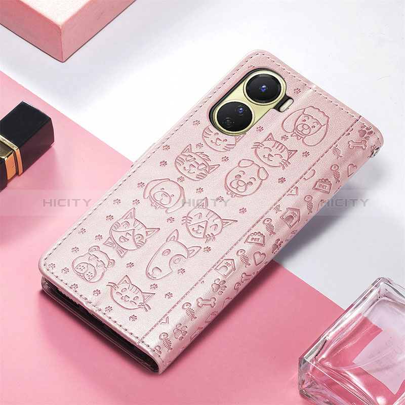 Coque Portefeuille Motif Fantaisie Livre Cuir Etui Clapet S03D pour Vivo Y02S Plus