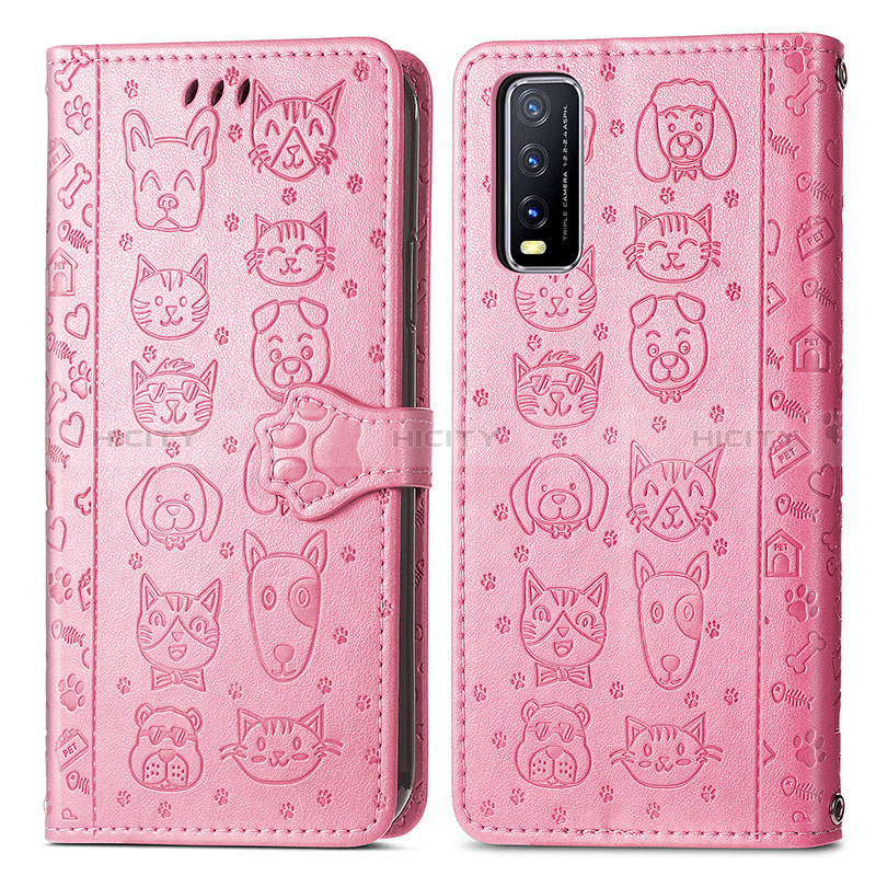 Coque Portefeuille Motif Fantaisie Livre Cuir Etui Clapet S03D pour Vivo Y12A Plus