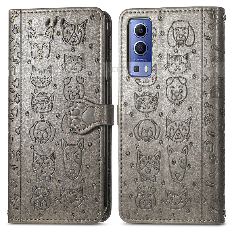 Coque Portefeuille Motif Fantaisie Livre Cuir Etui Clapet S03D pour Vivo Y52 5G Plus