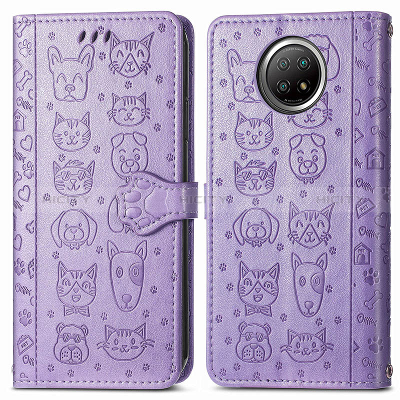 Coque Portefeuille Motif Fantaisie Livre Cuir Etui Clapet S03D pour Xiaomi Mi 10i 5G Violet Plus