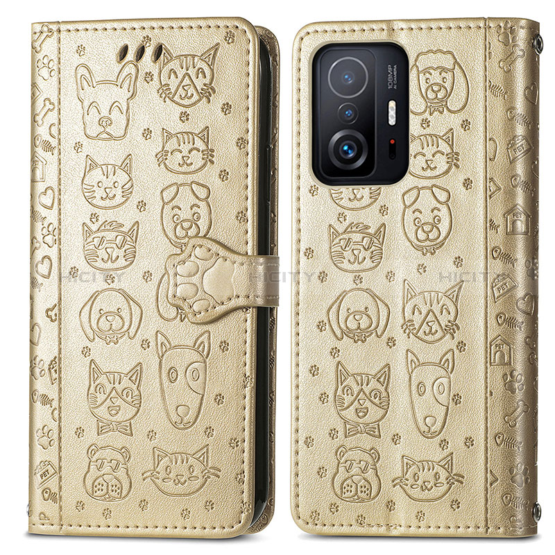 Coque Portefeuille Motif Fantaisie Livre Cuir Etui Clapet S03D pour Xiaomi Mi 11T Pro 5G Or Plus