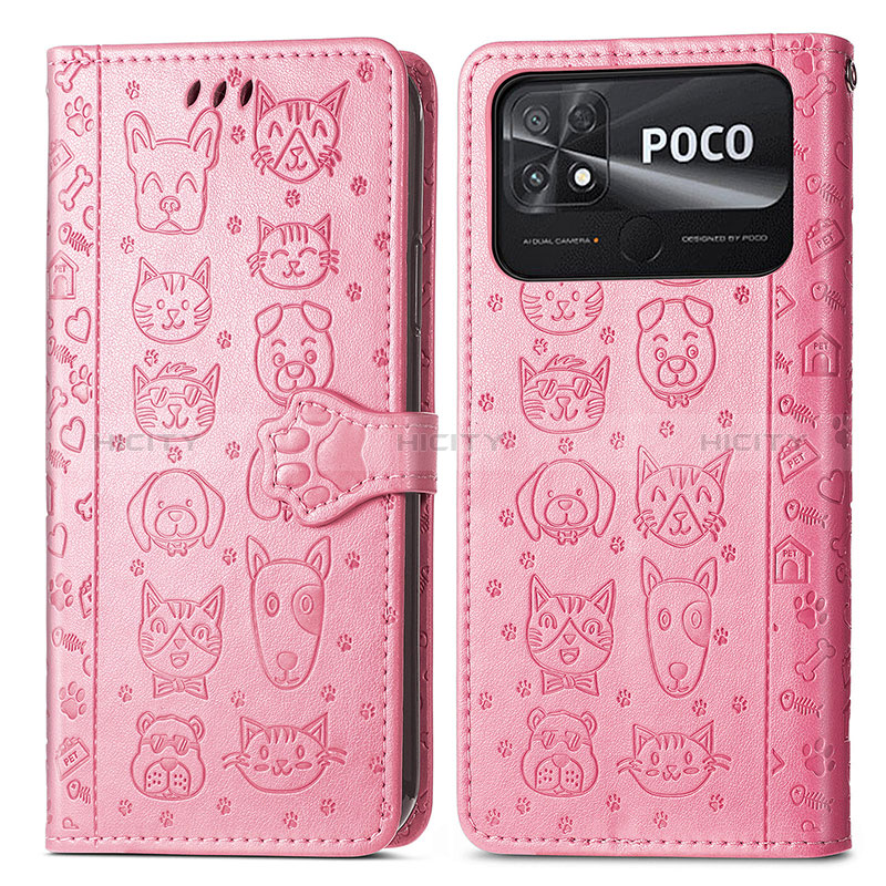 Coque Portefeuille Motif Fantaisie Livre Cuir Etui Clapet S03D pour Xiaomi Poco C40 Plus