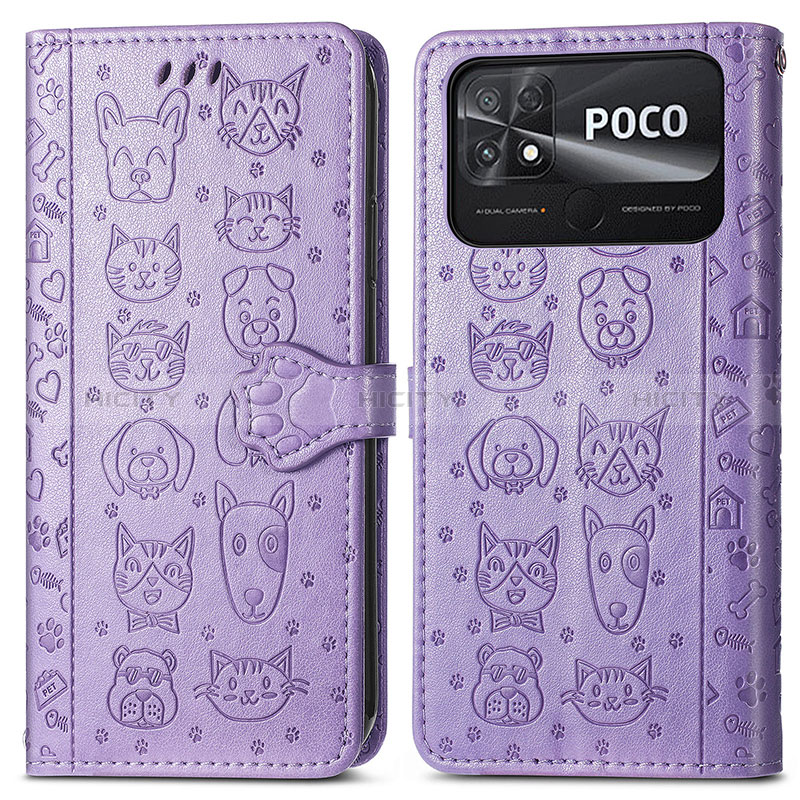 Coque Portefeuille Motif Fantaisie Livre Cuir Etui Clapet S03D pour Xiaomi Poco C40 Plus