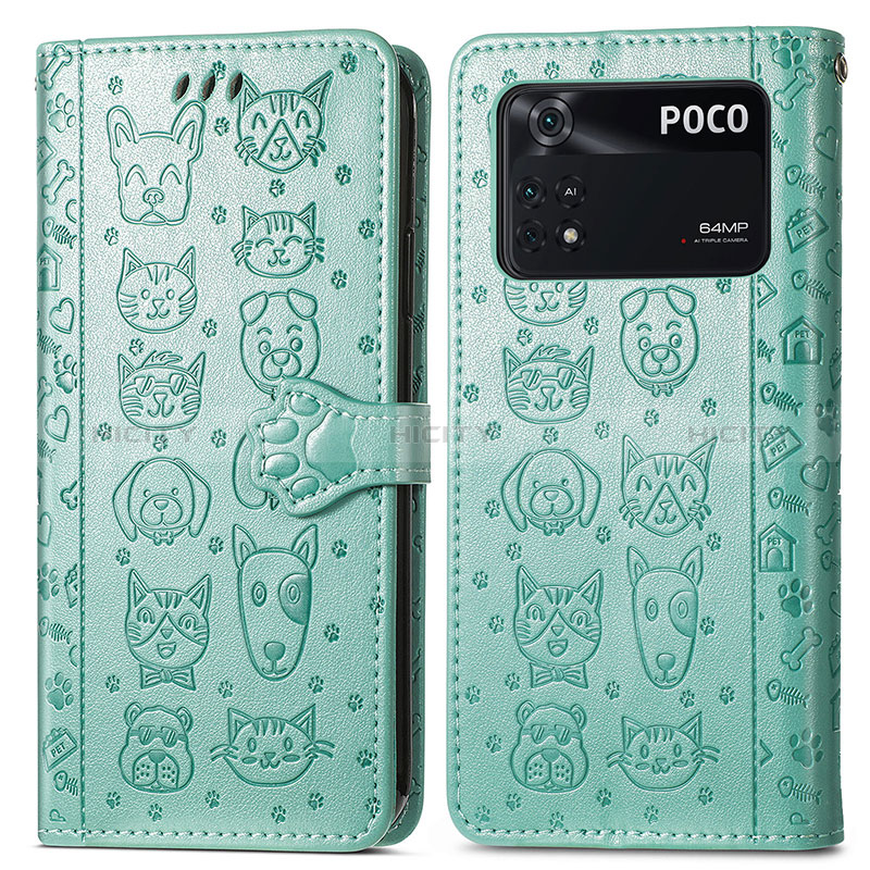 Coque Portefeuille Motif Fantaisie Livre Cuir Etui Clapet S03D pour Xiaomi Poco M4 Pro 4G Plus